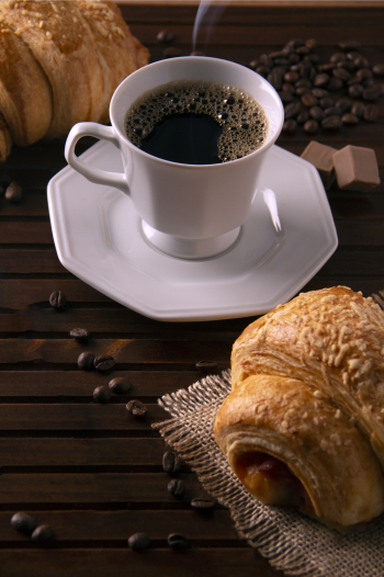 Black Coffee And Bread
