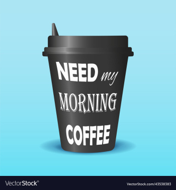 black coffee cup with quote