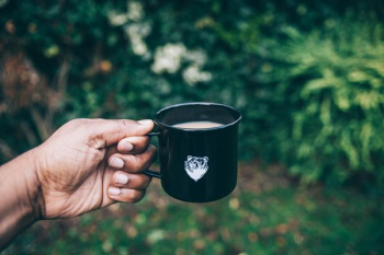 black coffee mug