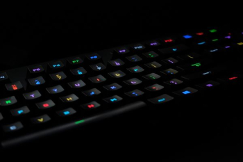 black computer keyboard on black surface black computer keyboard on black surface