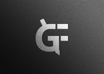 Black Concrete Texture Logo Mockup