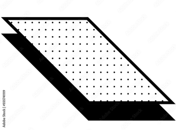 Black dotted fill parallelogram layered icon Black dotted fill parallelogram layered icon