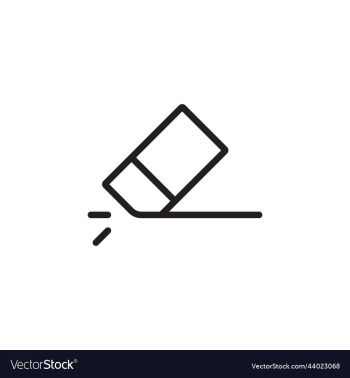 black eraser abstract line art icon