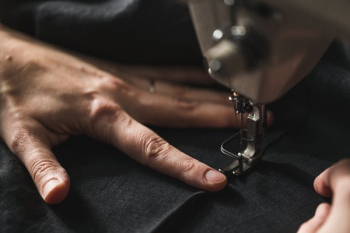 Black Fabric In Sewing Machine Black Fabric In Sewing Machine