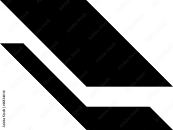 Black fill parallelogram layered icon Black fill parallelogram layered icon