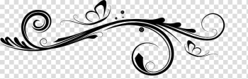 Black floral decor illustration, Graphic design , floral banner transparent background PNG clipart