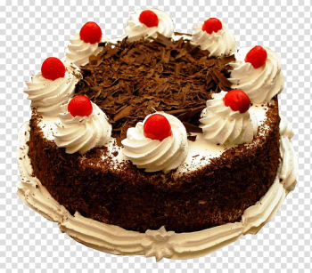 Black forest cake , Birthday cake Chocolate cake Christmas cake Fruitcake Wedding cake, birthday cake transparent background PNG clipart