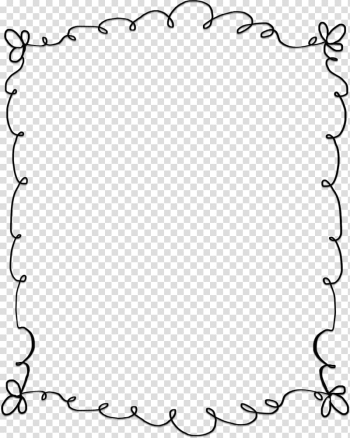 Black frame illustration, Microsoft Word , cute border transparent background PNG clipart