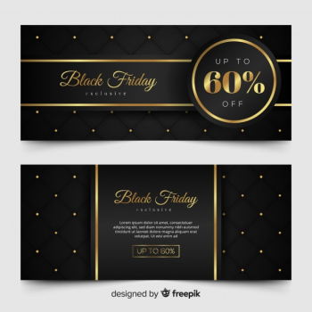 Black friday golden banner Black friday golden banner