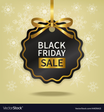 black friday sale price tag with gold ribbon black friday sale price tag with gold ribbon