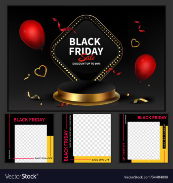 black friday social media post template