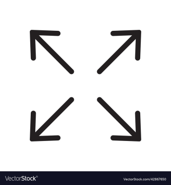 black full screen line art icon black full screen line art icon