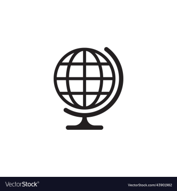 black globe or education icon