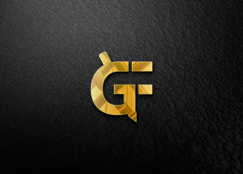 Black Gold 3D Logo Mockup