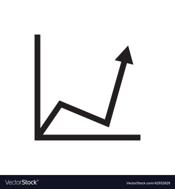 black growing graph icon black growing graph icon