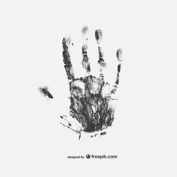 Black hand print Black hand print