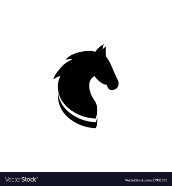 Black head horse icon vector image