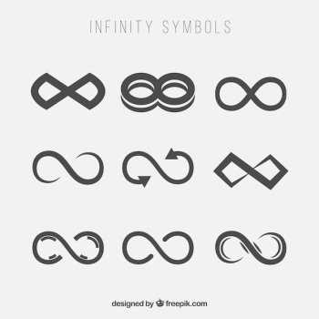 Black infinity symbol collection Black infinity symbol collection