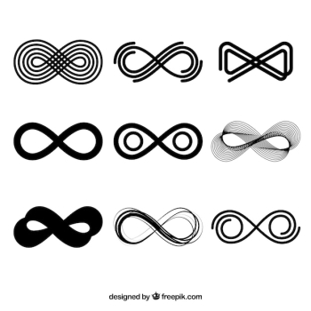 Black infinity symbol collection Black infinity symbol collection