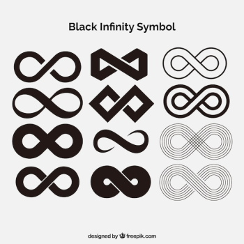 Black infinity symbol collection Black infinity symbol collection