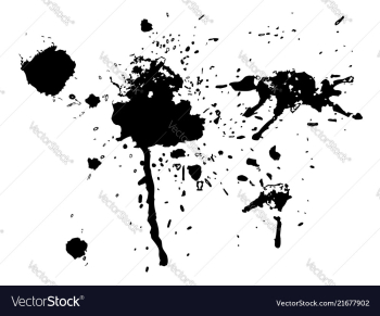 Black ink blot set vector image Black ink blot set vector image