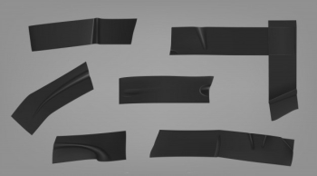 Black insulating duct adhesive tape stripes Free Vector Black insulating duct adhesive tape stripes Free Vector