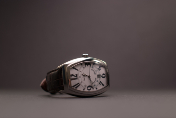 Black Leather Strap Silver Rectangular Analog Watch Black Leather Strap Silver Rectangular Analog Watch