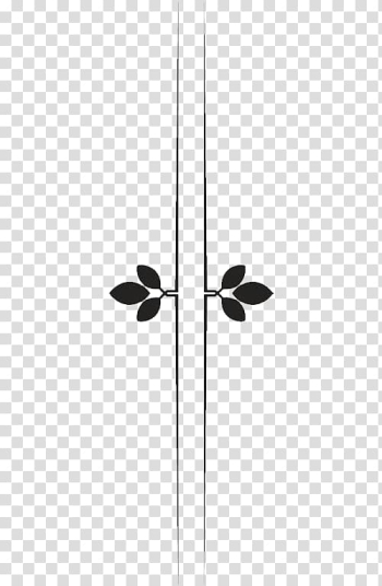 Black line and leaf , Line Vertical bar Bertikal, The vertical line transparent background PNG clipart