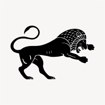 Black lion illustration clipart | Free Vector - rawpixel Black lion illustration clipart | Free Vector - rawpixel