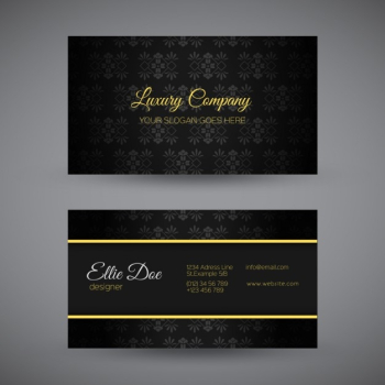 Black Luxury Business Card Design