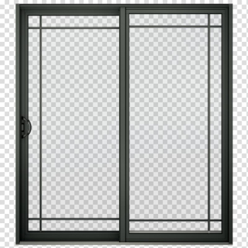 Black metal framed glass window, Window Sliding glass door Stained glass, aluminum transparent background PNG clipart