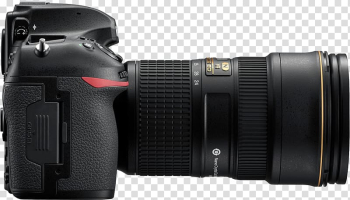 Black Nikon DSLR camera, Full-frame digital SLR Camera Back-illuminated sensor Nikon, dslr transparent background PNG clipart