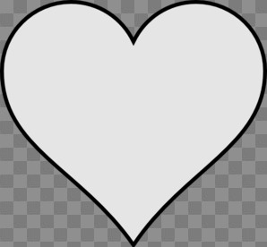 Black outline heart clipart transparent background - Clip Art Library