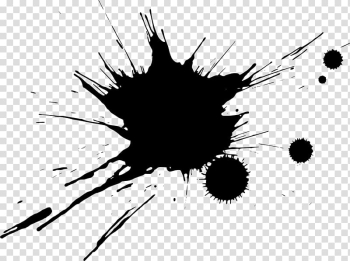 Black paint drip illustration, Painting Ink, color splash transparent background PNG clipart