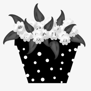 Black Painted Pots, Hand Painted, Flower Pot, Baskets PNG Image ...