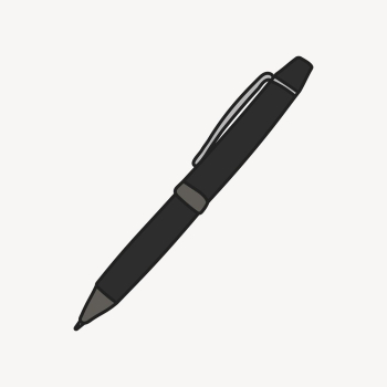 Black pen clipart, stationery cute | Free Vector Illustration - rawpixel