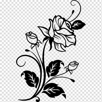 Black petaled flower , Drawing Rose Cdr , personalized car stickers transparent background PNG clipart