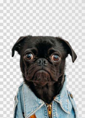 Black pug - PNG transparent Black pug - PNG transparent