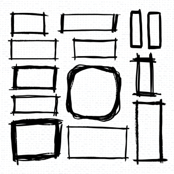 Black rectangle banner frame vector set Black rectangle banner frame vector set