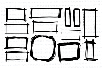 Black rectangle banner frame vector set Black rectangle banner frame vector set