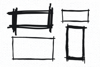 Black rectangle banner frame vector set Black rectangle banner frame vector set