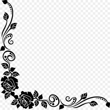 Black rose Best borders Flower bouquet Clip art - floral corner 