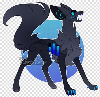 Black Sand Vicarris Raffle closed, black and blue wolf character transparent background PNG clipart