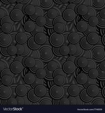 Black seamless circle pattern background vector image Black seamless circle pattern background vector image