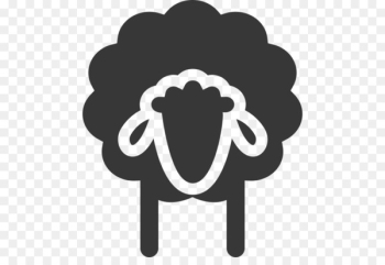 Black sheep T-shirt Silhouette Wool - Creative black and white sheep 
