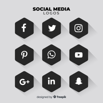 Black social media logo pack Black social media logo pack