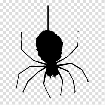 Black spider art, Spider web Halloween Icon, Halloween Spider transparent background PNG clipart