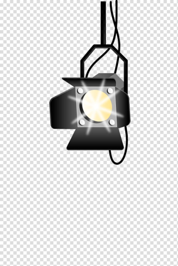 Black studio light illustration, Stage lighting Stage lighting Chandelier, light transparent background PNG clipart