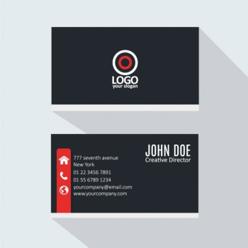 Black stylish business card