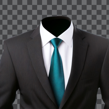 Black Suit Mens With Blue Tie, PNG format, transparent